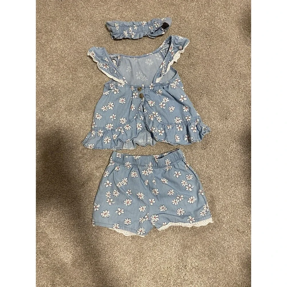 Little Lass Girls 3T Floral Outfit Set - Picture 3 of 6